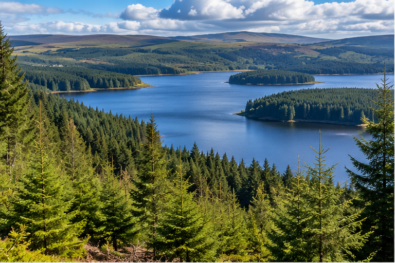 Kielder Water and forest landscape